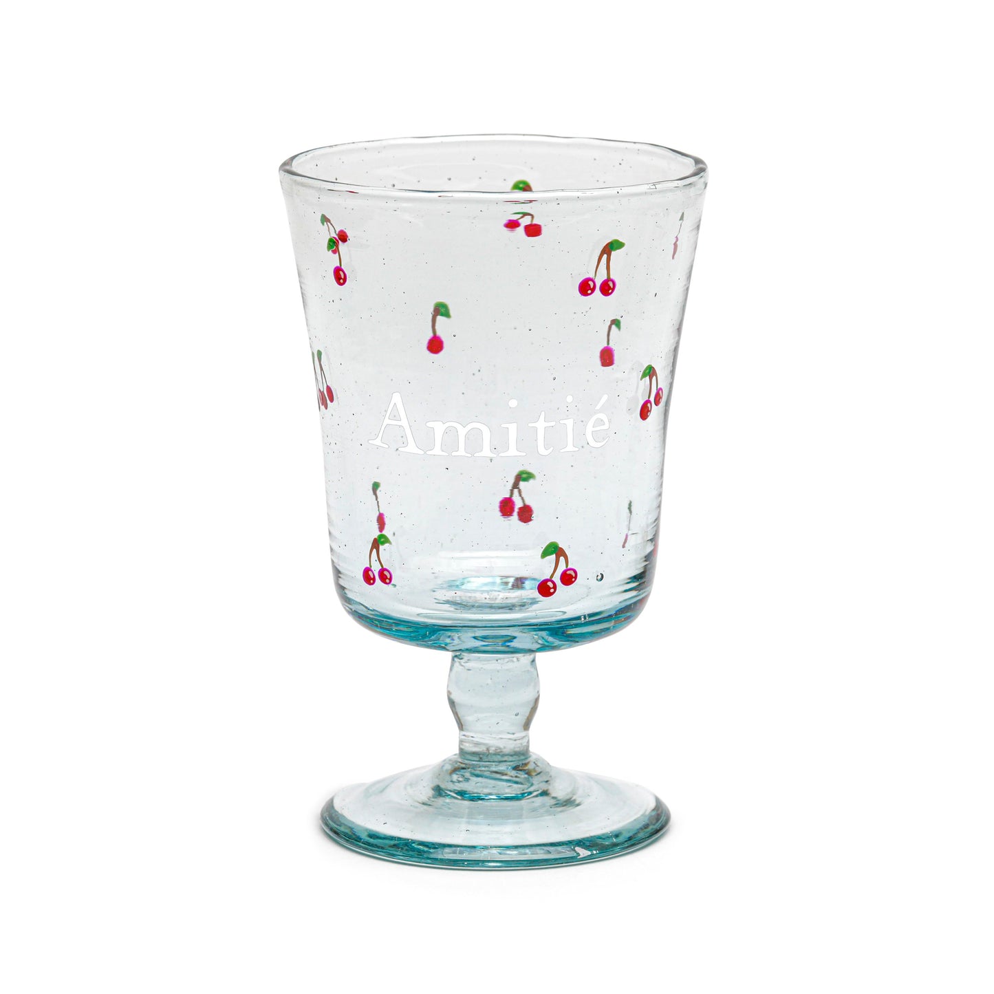 Hand painted wine glass | ALL IN CHERRIES: FRIENDSHIP