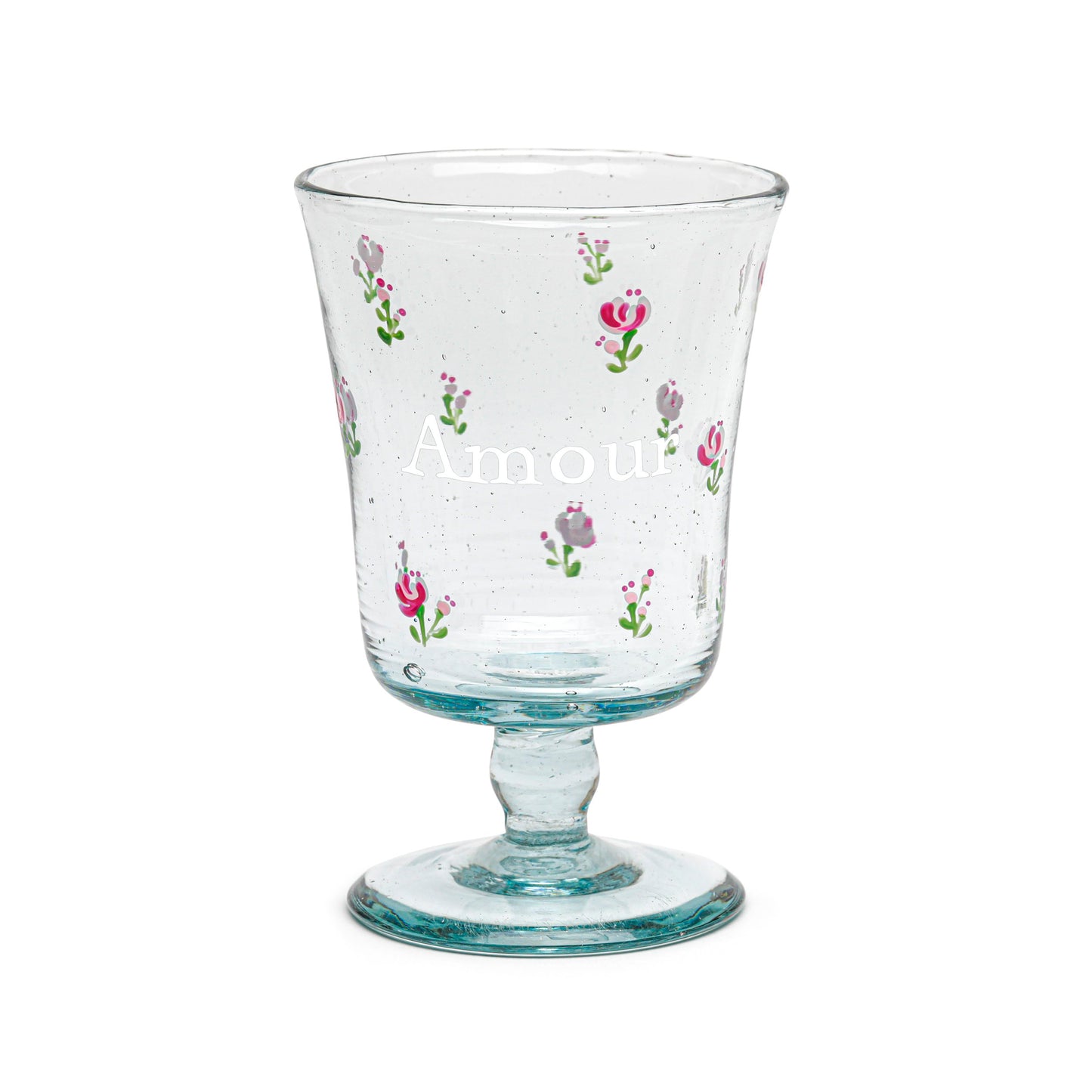 Hand Painted Wine Glass | ALL IN ROSES: LOVE
